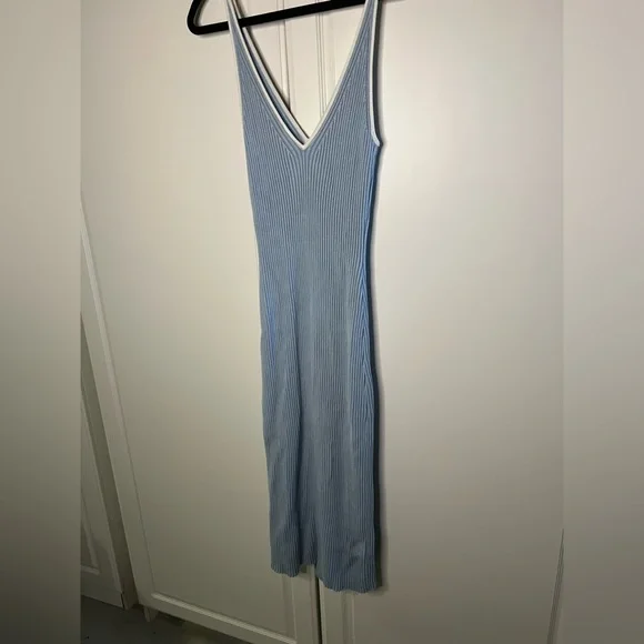 Abercrombie & Fitch Knit Tank Midi Dress Silk Cotton blend - Picture 7 of 8